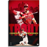 CHENSHU Sports Player Mike Trout Poster Decorative Painting Canvas Wall Art Living Room Posters Bedr