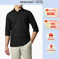 Áo Sơ Mi Nam Sadoga Dài Tay, Sơ Mi Chất Liệu Mịn Mát, Áo Sơ Mi Thoáng Mát T9002