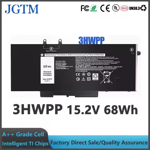 68Wh 3HWPP Laptop Battery Replacement for Dell Latitude 5401 5410 5411 5501 5510 5511 Precision 3541