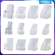 [Etekaxa] Acrylic Brochure Holder, Brochure Holder, Shelf with Tilt Tabletop Stand, Brochure Sign Holder,