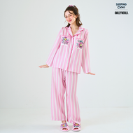 ชุดนอน SLEEPING CLOUD | ชุดนอน 100% LYOCELL ผ้านุ่ม เย็น ใส่สบาย : แขนยาว ขายาว Smiley TUESDAY