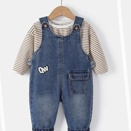 Western Style 2024 Girls fashioncod Long Blue Spring Autumn Denim Children's Clothing Baby Pants Bab