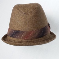 灑金摩卡毛呢紳士帽(Fedora Hat)