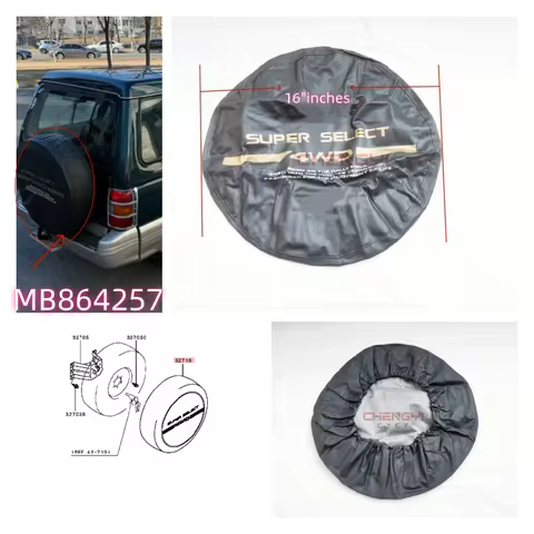 1PCS Spare Tire Cover Tyre Protective Cover 15" 16 "17'' Pollici In Pelle PVC For Pajero Montero V31