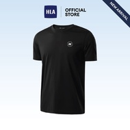 HLA Sportsday Series Cool Feeling Sport Round Neck Short Sleeve T-Shirt Men(Black)-HNTBW2Y068A7S