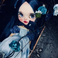 Blythe custom sculpt doll, Blythe Snow White princes doll with blue