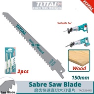 TOTAL 150mm x 2Pcs Sabre Saw Blade / Reciprocating Saw Blade TRSLI1151 TS100806 磨齿快速直切木刀锯片 - TAC5264
