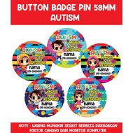 BUTTON BADGE SAFETY PIN - AUTISM (KID)