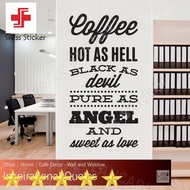 Wholesale Sticker Cutting Coffee Quotes Cafe Cafe Shop Glass Wall window Wall - Cool White