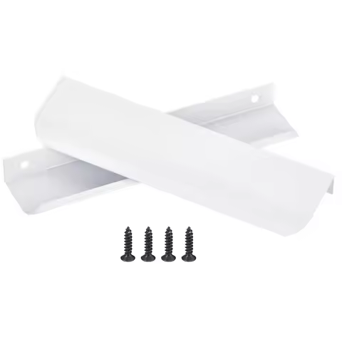 10 Pack Finger Edge Pull Cabinet Handles 64mm/96mm/128mm/160mm/192mm Hole Center White