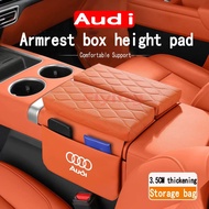 Audi car double door Armrest box height pad leather memory foam central armrest protective cover car