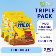 Triple Pack - HiLo School Gusset Coklat 10 Sachet - Susu Tinggi