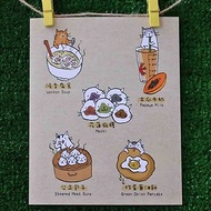 3貓小舖貓咪插畫明信片(畫家:貓小姐) – 花蓮美食