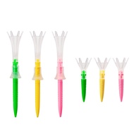 DAIYA GOLF Golf Tee Tomahawk Tee Long & Short (Total 6 pcs) Tee-up height 40~50mm TE-512 Clear