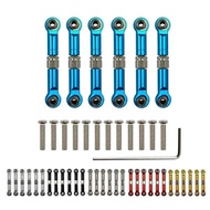 6Pcs Adjustable for Wltoys 1/18 A949 A959 A969 A979 K929 Aluminum Upgrade Spare Parts Metal Linkage 