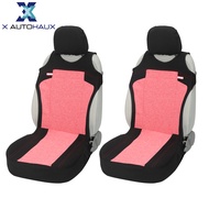 X AUTOHAUX Universal Front Car Seat Cover Kit Cloth Fabric Seat Protector Pad Fit for Car Truck SUV 