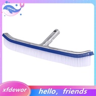 18 Inch Outdoor Pool Wall Brush Swimming Pool Cleaning Tool Aluminum Handle for Pond Spa  Pools Alga