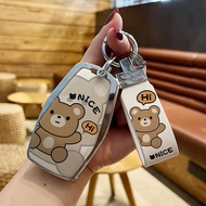 Proton X50/X70 Keycase TPU Material Protection Bear Cartoon Cute Car Keycase Keychain