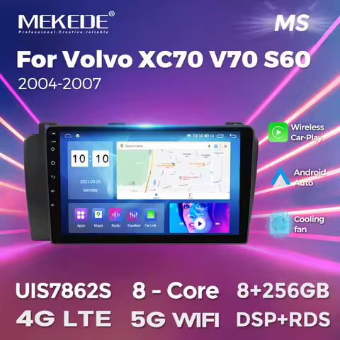 MEKEDE 9inch Car radio Multimedia For Volvo XC70 V70 S60 2004-2007 Smart Screen Wirelessly Carplay A