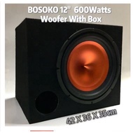 bosoko 12" woofer with box max power 400 watts / 500 watts / 600 watts / 1000 watts