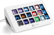 A.JAZZ AKP153 Stream Studio Controller Keypad Type-c Wired with 15 Macro LCD Key&1 Side Screen Displ