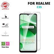 TEMPERED GLASS REALME C35 ANTI-SCRATCH CLEAR GLASS BEST QUALITY