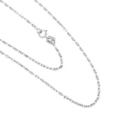 Top Cash Jewellery 18K White Gold Button Chain