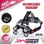 054S Outdoor UHeadlamp 80000LM 5 LED XML-T6 Rechargeable Head Light
