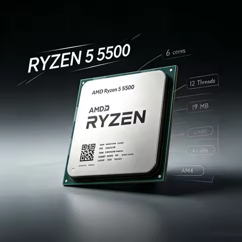 AMD Ryzen 5 5500 Processor R5 5500 CPU 6-Core 12-Thread 7NM 3.6 GHz L3=16M Socket AM4 100-000000457