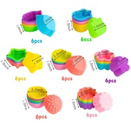 42 Chiếc Khuôn Silicon Cupcake Nhiều Hình Hoa Nướng Cốc Khuôn Chống Dính Donut Bọc Khuôn Muffin Khuô