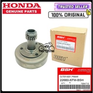 100% ORIGINAL BSH EX5 DREAM WAVE100 AUTO CLUTCH HOUSING SET 22660-KFM-BSH