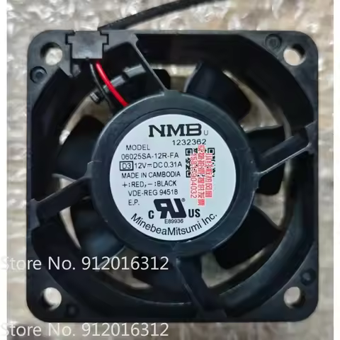 Cooler Fan for Original NMB 06025SA-12R-FA 12V 6025 0.31A 6CM Chassis Power Supply Large Volume Fan