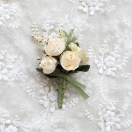 Wedding Rose Corsage & Wrist Corsage - Realistic Artificial Flowers for Bridal Party, Bridesmaids, G