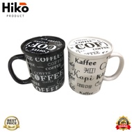 Glass / Mug / Cup - Ceramic - Motif "Coffee" + Lid - 300 ml| Mug Glass | Ceramic Cups / Ceramic Mugs / Ceramic Cups / Ceramic Mugs | Drinking Glass / Coffee Glass / Tea Cup / Coffee Cup / Tea Cup / Coffee Mug | Funny Mug / Cute Glass