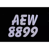 AEW MOTOR NUMBER PLATE