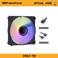 darkFlash Computer PC Case fans 120mm rgb fan 4pin PWM argb Cooling fan 3pin 5v aurora effect colorful choice 12cm ventilador