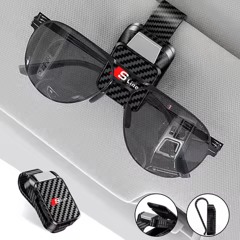 For Audi Sline A4L A6L A4 A3 A6 A7 A8 A5 B8 B5 Q5 B6 Q7 S3 S4 S5 S6 S2 S1 Car Sunglasses Holder Glas