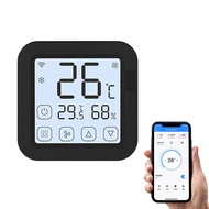 Tuya Smart Wifi IR Air Conditioner Controller Thermostat พร้อมจอแสดงผล LCD App ควบคุมอุณหภูมิความชื้น Sensor Monitor ใช้งานร่วมกับ Alexa Google Home สำหรับ Mini Split แบบพกพา AC