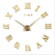 Jam Dinding Besar DIY Angka Romawi Giant Wall Clock Quartz 80-130cm/Jam Dinding Tempel Tembok/Jam Di