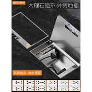 200Marble Flat Invisible Floor Socket European and American Standard British Hong Kong Version Multi