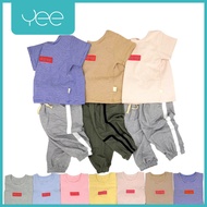YeeShop ชุดเสื้อผ้าเด็กผู้ชาย/เด็กผู้หญิงแขนสั้นเข้าชุด สไตล์ เกาหลี มีให้เลือก7สี ไซส์ 90#/12-18เดือน 100#/18-24เดือน 110#/24-30เดือน 120#/30-36เดือน  (0420）