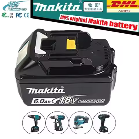 2025 Original 18V Makita 5Ah 6Ah 9Ah Rechargeable Battery, for Electric Tool, Replaceable Screwdrive