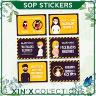 SOP MCO Poster Sticker WEAR MASK COVID 19 A3