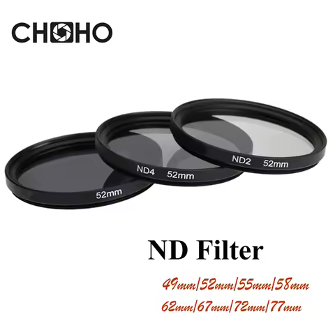 ND Filter ND2 ND4 ND8 Neutral Density Filtors 49MM 52MM 55MM 58MM 62MM 67MM 72MM 77MM 37MM 43MM 46MM