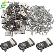DUCKIHOGAN 100pcs Fence Clamp Livestock Cattle Panel Chain Link Fence Ties Metal Fence