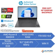 HP OMEN 16-N0035AX Gaming Laptop (AMD Ryzen9 6900HX, 16GB ddr5, 1TB SSD, Nvidia RTX3070Ti 8GB, 16.1 QHD 165Hz, Win11) (T&amp;G/Grab E-Wallet Rm100)