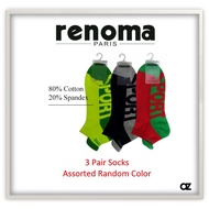 RENOMA 3in1 Combo Assorted Color Sock Sports Socks (A09)