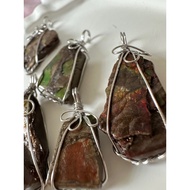 Ammonite pendant 斑彩吊坠