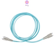 LONNG OM3 Fiber Optic Cable, SC/UPC To SC/UPC Multimode Duplex Fiber Patch Cord, 50/125um 3 meters /