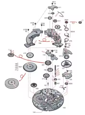 New Original Watch Movement Balance Wheel Pinions Bearing Lever Cam Pallet Replacement Repair Parts 